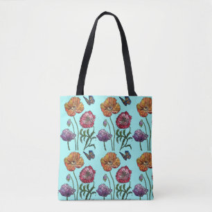Sac fourre-tout de Poppie bleu pâle