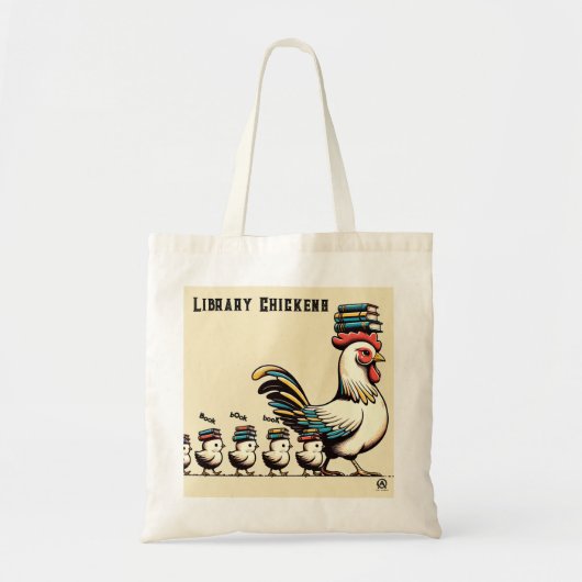 Sac fourre-tout de poulets de bibliothèque (Devant)