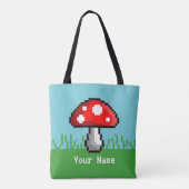 Sac fourre-tout de prairie de champignons Pixel (Dos)