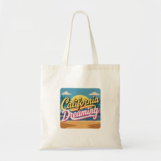 Sac fourre-tout de rêve de Californie jaune et bla (Devant)
