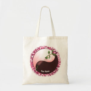 Sac fourre-tout de rose rouge Yin Yang
