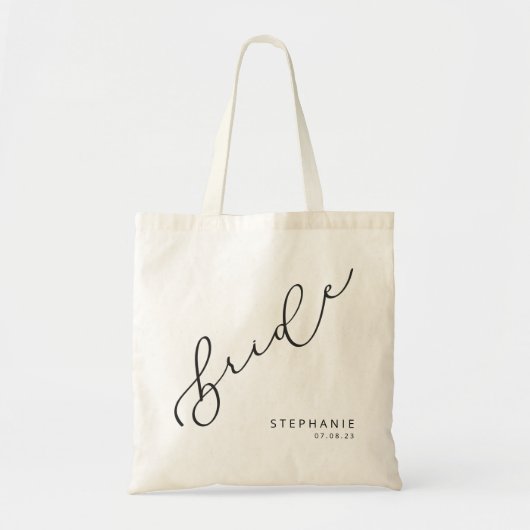 Sac fourre-tout de script de mariée personnalisée (Devant)