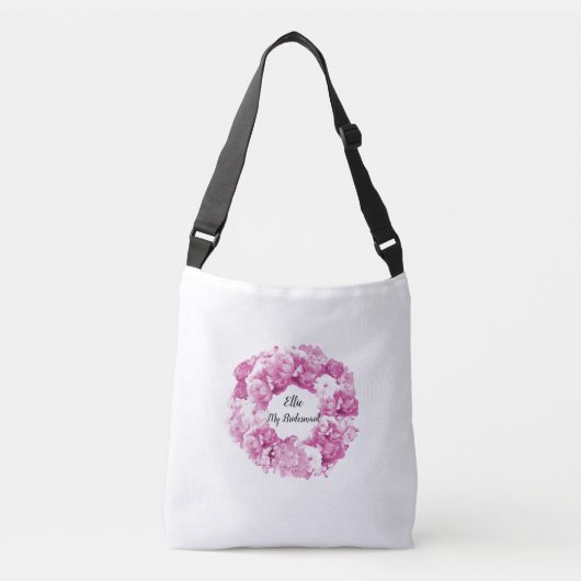 Sac fourre-tout de servante de fleurs roses (Devant)