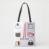 Sac fourre-tout de shopping Sushi love (Devant)