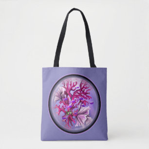 Sac fourre-tout de sirène d'océan violet