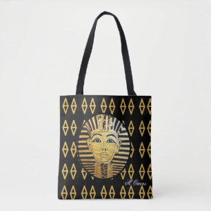 Sac fourre-tout de style égyptien noir et or