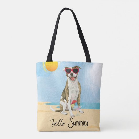 Sac fourre-tout de Summer Pit Bull Terrier (Dos)
