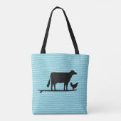 Sac fourre-tout de surf Vache et poulet de plage (Dos)