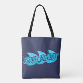 sac fourre-tout de surfeurs bleu surf (Dos)