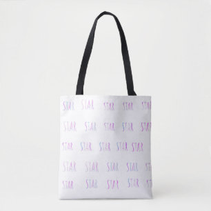 Sac fourre-tout de texte lumineux sur le thème de 