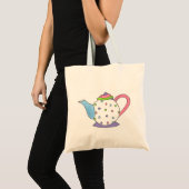 Sac fourre-tout de théière Pastel Polka Dot (Devant (produit))