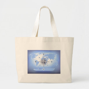 Sac fourre-tout de toile de la carte bleue du Rose