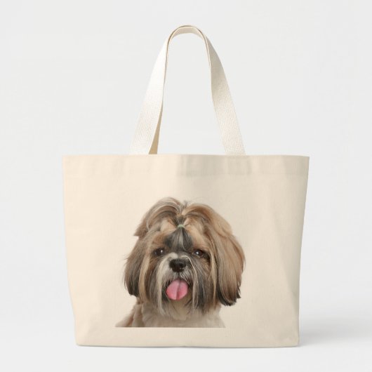 Sac fourre-tout de toile de plage Shih Tzu Puppy (Devant)