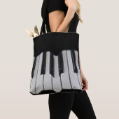 Sac fourre-tout de touches de piano déformées (De près)