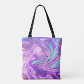 sac fourre-tout de tourbillons rose bleu et violet (Dos)