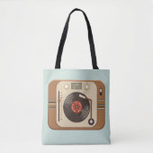 Sac fourre-tout de Tourne-disque Retro Vinyl (Devant)