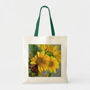 Sac fourre-tout de tournesol et papillon monarque