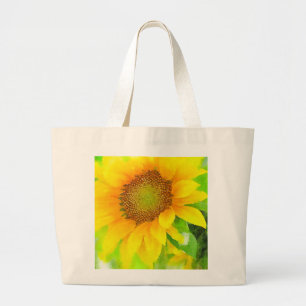 Sac fourre-tout de tournesol jaune clair et gai