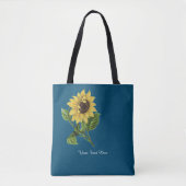 Sac fourre-tout de tournesol jaune personnalisé (Devant)