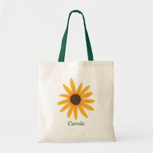 Sac fourre-tout de tournesol jaune personnalisé