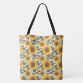 Sac fourre-tout de tournesol personnalisable (Dos)