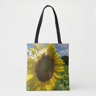Sac fourre-tout de tournesol personnalisé