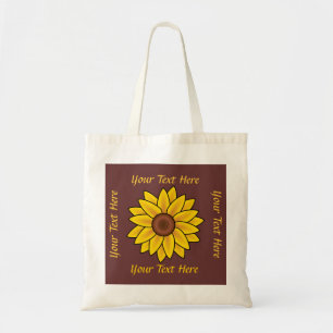 Sac fourre-tout de tournesol personnalisé