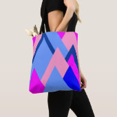 Sac fourre-tout de triangles colorés vibreux (De près)