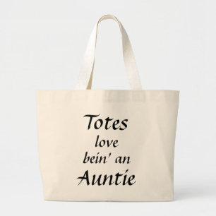 Sac fourre-tout de typographie de tante Elegant