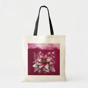Sac fourre-tout de vacances à la flore rose