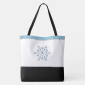 Sac fourre-tout de vacances Blue Snowflake (Dos)