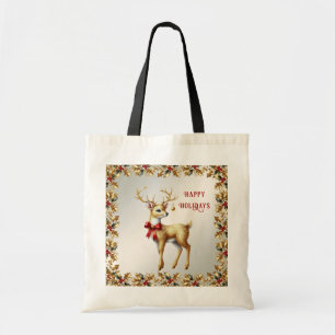 Sac fourre-tout de vacances Gold Reindeer
