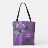 Sac fourre-tout de vacances Purple Bow (Dos)