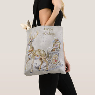 Sac fourre-tout de vacances Reindeer Sleigh