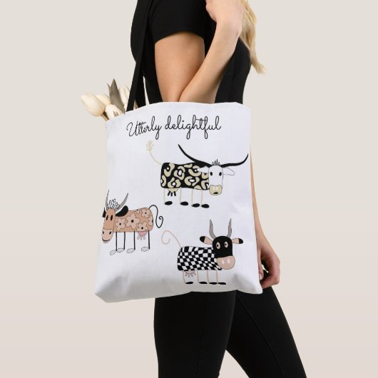 Sac fourre-tout de vache absolument mignon (De près)