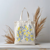 Sac fourre-tout de vignes au citron bleu et jaune