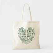 Sac fourre-tout de visage de l'homme vert (Devant)