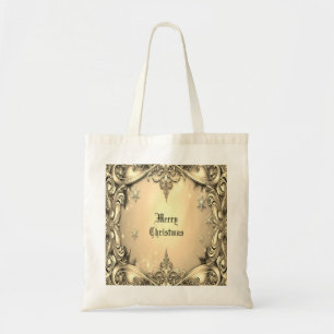 Sac fourre-tout décoratif doré pour les fêtes
