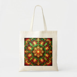 Sac fourre-tout décoratif vert rouge pour les fête