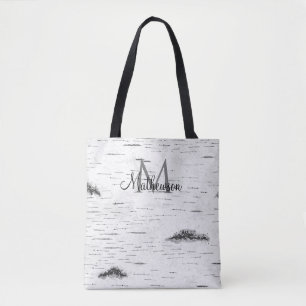 Sac fourre-tout d'écorce rustique de montagne