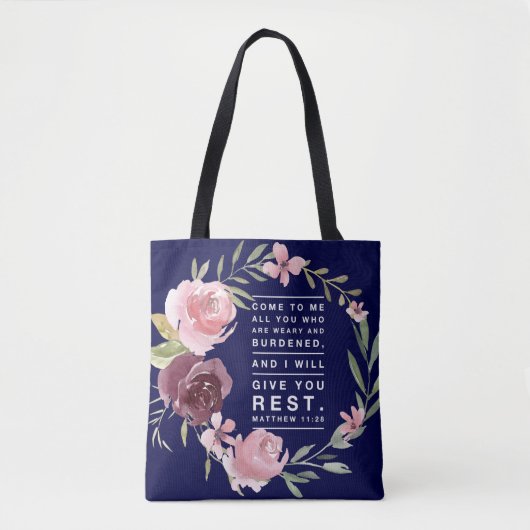 Sac fourre-tout d'écriture inspiré chrétien (Devant)