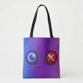 Sac fourre-tout dégradé boutons de vote bleu rouge