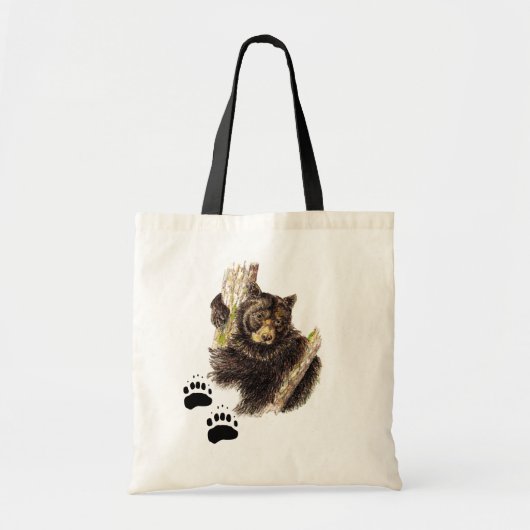 Sac fourre-tout d'empreinte de l'ours noir (Devant)