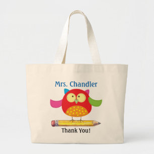 Sac fourre-tout d'enseignant de hibou