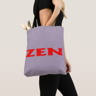 Sac fourre-tout d'épaule gris-rouge zen