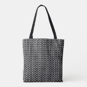 SAC FOURRE-TOUT d'épaule NOIR KNIT (Dos)