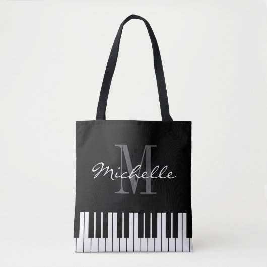 sac fourre-tout d'épaule pour piano noir (Devant)