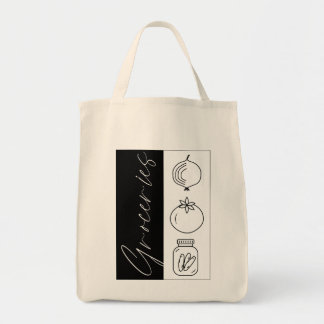 Sac fourre-tout d'épicerie avec légumes à motif no