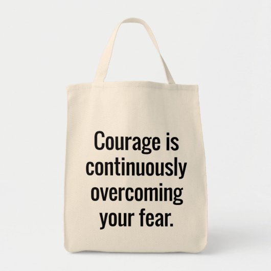 Sac fourre-tout d'épicerie de courage (Devant)