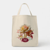 Sac fourre-tout d'épicerie Monogram Rose White Ros (Dos)